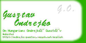 gusztav ondrejko business card